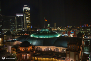 Próxima parada, ¡Frankfurt! (Foto de la encargada de proyecciones, Annie Li)